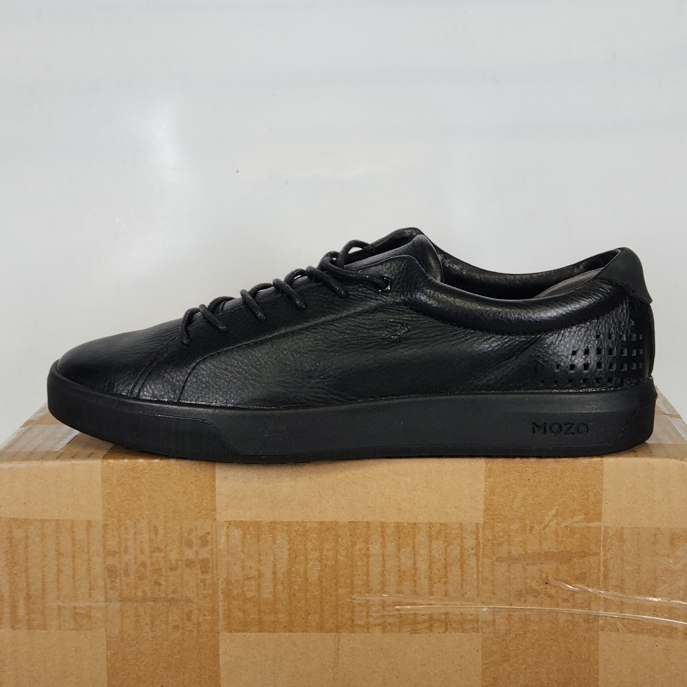 MOZO Mavi II Sneakers Women Size 7.5 Black Leather Slip Resistant Work Shoes